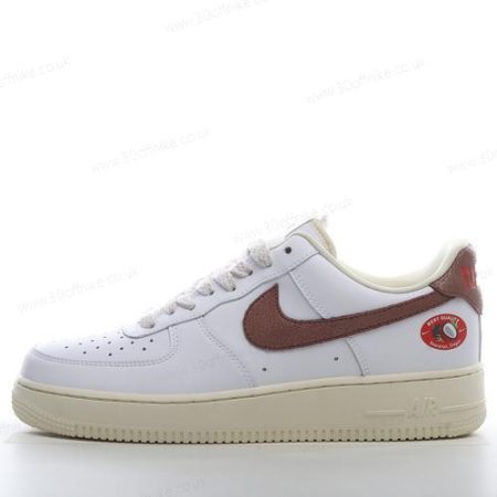 Nike Air Force LX Low Mens and Womens Shoes White Brown DJ lhw