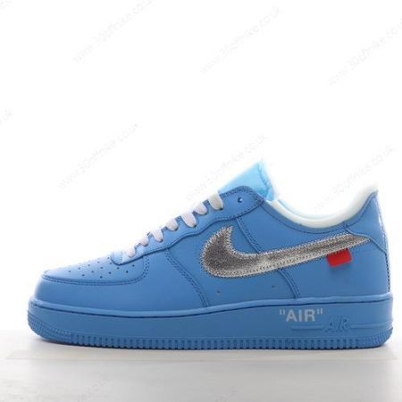 Nike Air Force Low Off White Mens and Womens Shoes Blue Silver CI lhw