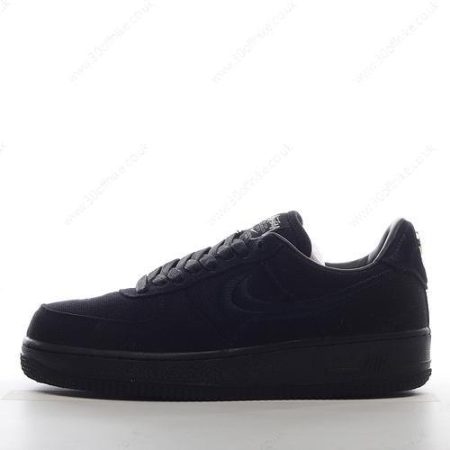Nike Air Force Low Stussy Mens and Womens Shoes Black CZ lhw