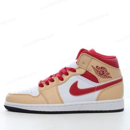 Nike Air Jordan Mid Mens and Womens Shoes White Red lhw
