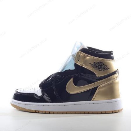 Nike Air Jordan Retro High Mens and Womens Shoes Gold Black lhw