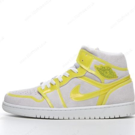 Nike Air Jordan Retro High Mens and Womens Shoes White Yellow Black lhw