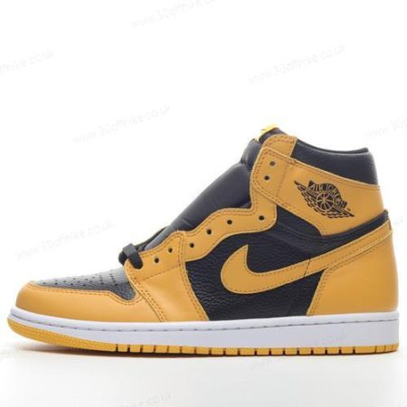 Nike Air Jordan Retro High OG Mens and Womens Shoes Black White Yellow AQ lhw