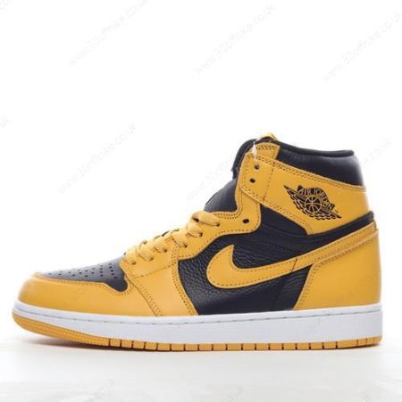 Nike Air Jordan Retro High OG Mens and Womens Shoes Black Yellow lhw