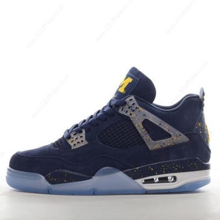 Nike Air Jordan Retro Mens and Womens Shoes Dark Blue Golden White lhw