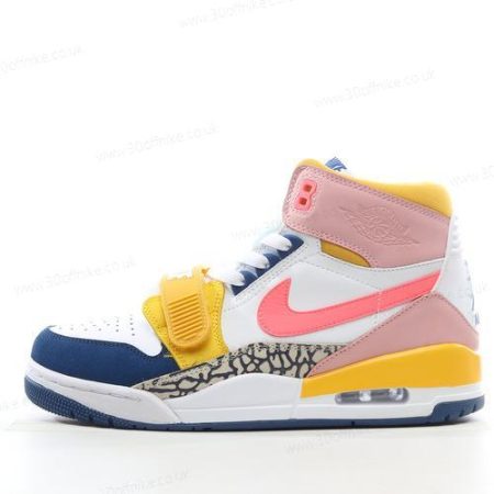 Nike Air Jordan Legacy Low Mens and Womens Shoes White Blue Pink Pink Yellow Grey FD lhw