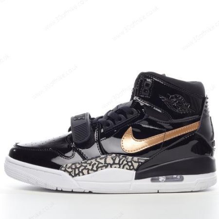 Nike Air Jordan Legacy Mens and Womens Shoes Black Gold White AV lhw