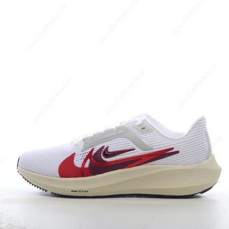 Nike Air Zoom Pegasus Mens and Womens Shoes White Silver Red FB lhw