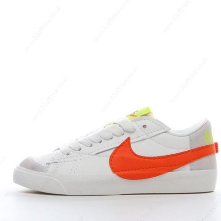 Nike Blazer Low Jumbo Mens and Womens Shoes White Orange DQ lhw