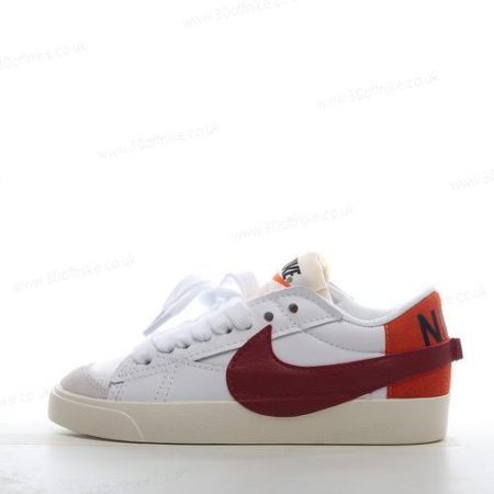 Nike Blazer Low Jumbo Mens and Womens Shoes White Red DQ lhw