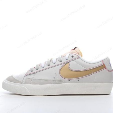 Nike Blazer Mid Mens and Womens Shoes White Gold Red DH lhw