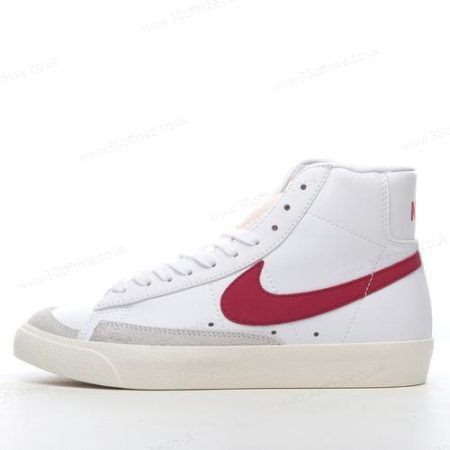 Nike Blazer Mid Vintage Mens and Womens Shoes White Red CZ lhw