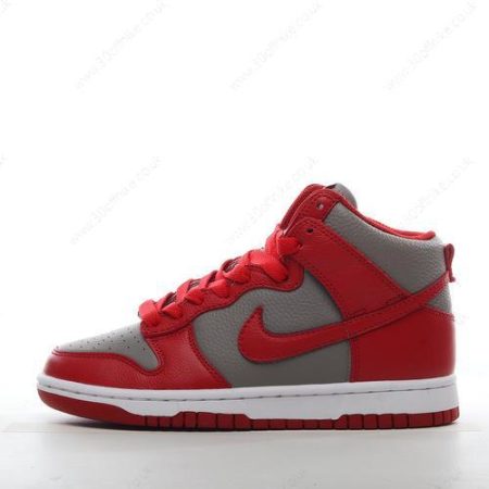 Nike Dunk High Mens and Womens Shoes Grey Red lhw