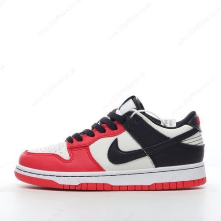 Nike Dunk Low EMB Mens and Womens Shoes Black Red White DO lhw
