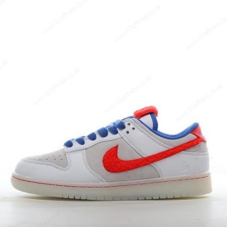 Nike Dunk Low Retro PRM Mens and Womens Shoes White Red Blue FD lhw