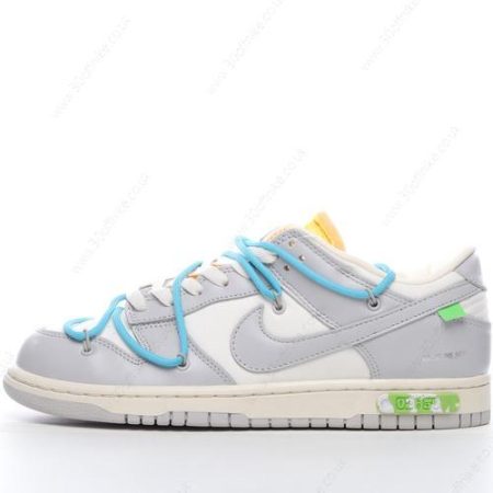Nike Dunk Low x Off White Mens and Womens Shoes Grey Blue DM lhw