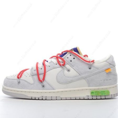 Nike Dunk Low x Off White Mens and Womens Shoes Grey White DJ lhw