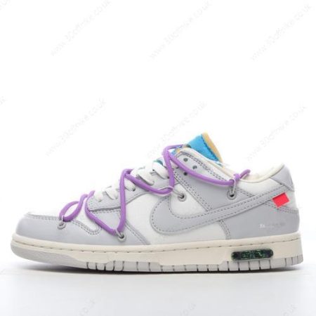Nike Dunk Low x Off White Mens and Womens Shoes Grey White DM lhw