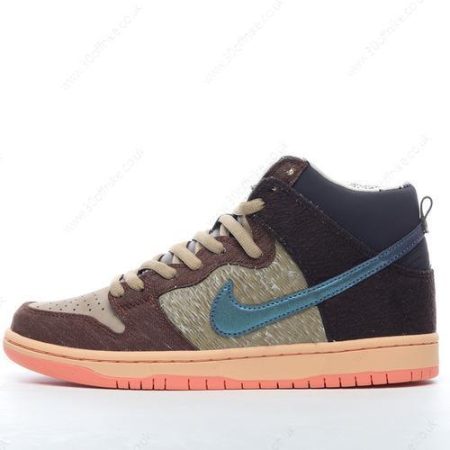 Nike SB Dunk High Mens and Womens Shoes Brown Blue Orange DC lhw
