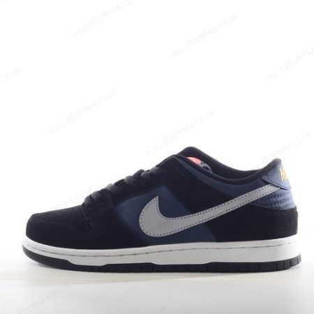 Nike SB Dunk Low Mens and Womens Shoes Black Silver Grey lhw