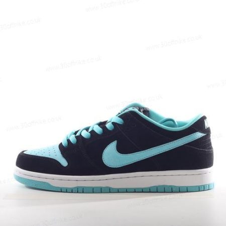 Nike SB Dunk Low Mens and Womens Shoes Black White Blue lhw
