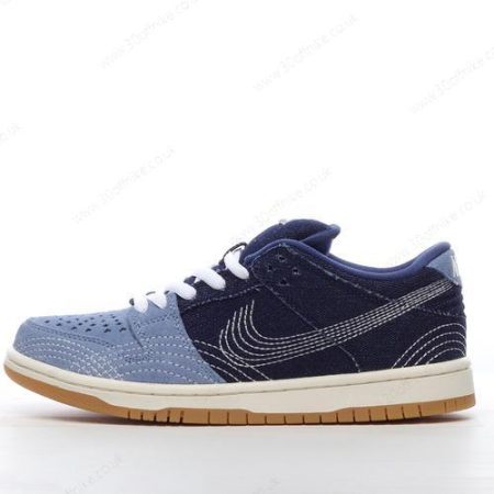 Nike SB Dunk Low Mens and Womens Shoes Navy White CV lhw