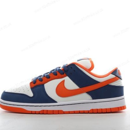Nike SB Dunk Low Mens and Womens Shoes White Navy Orange lhw